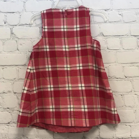 12-18M Janie & Jack Pink Plaid Sleeveless Summer Dress with Bow - Picture 4 of 5
